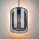 Glass Pendant Industrial Style With Black Mesh Glass Pendant Industrial Style With Black Mesh